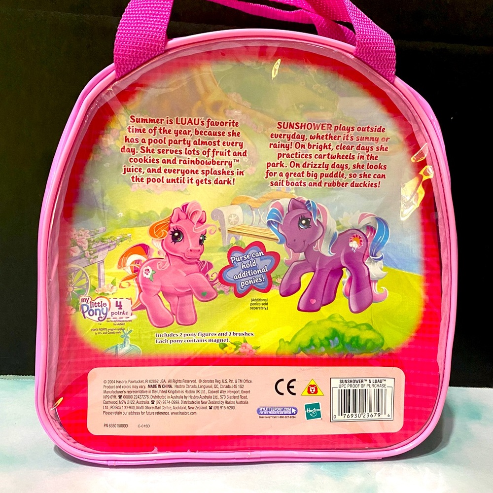 MY LITTLE PONY G3 NWT VTG 2004 SUNSHOWER & LUAU PONIES w/PRETTY VINYL CARRY CASE - Picture 4 of 14
